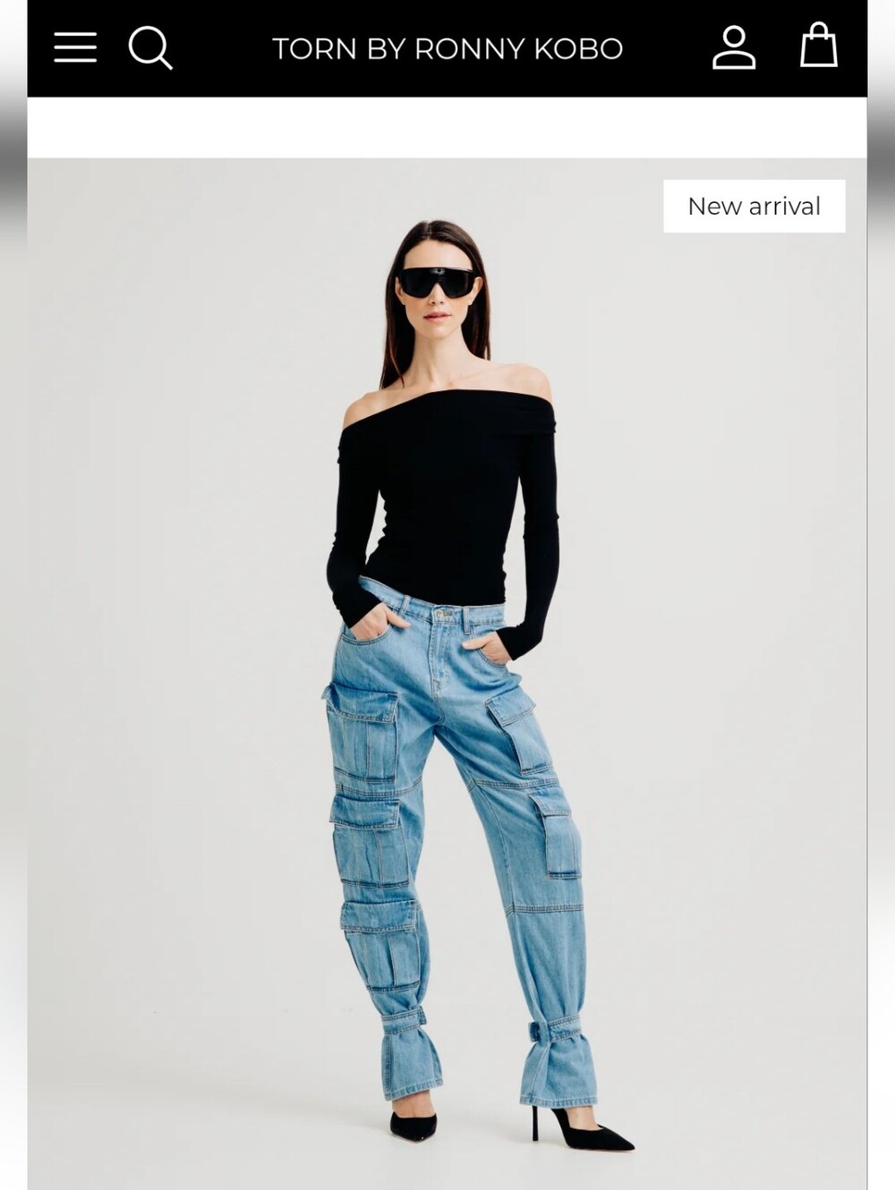 Torn By Ronny Kobo  Zayla Cargo Jeans